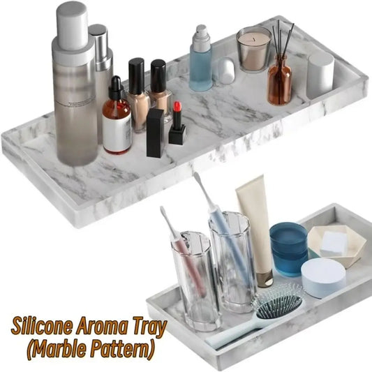 Thickened Bathroom Counter Tray Rectangular Lightweight Silicone
