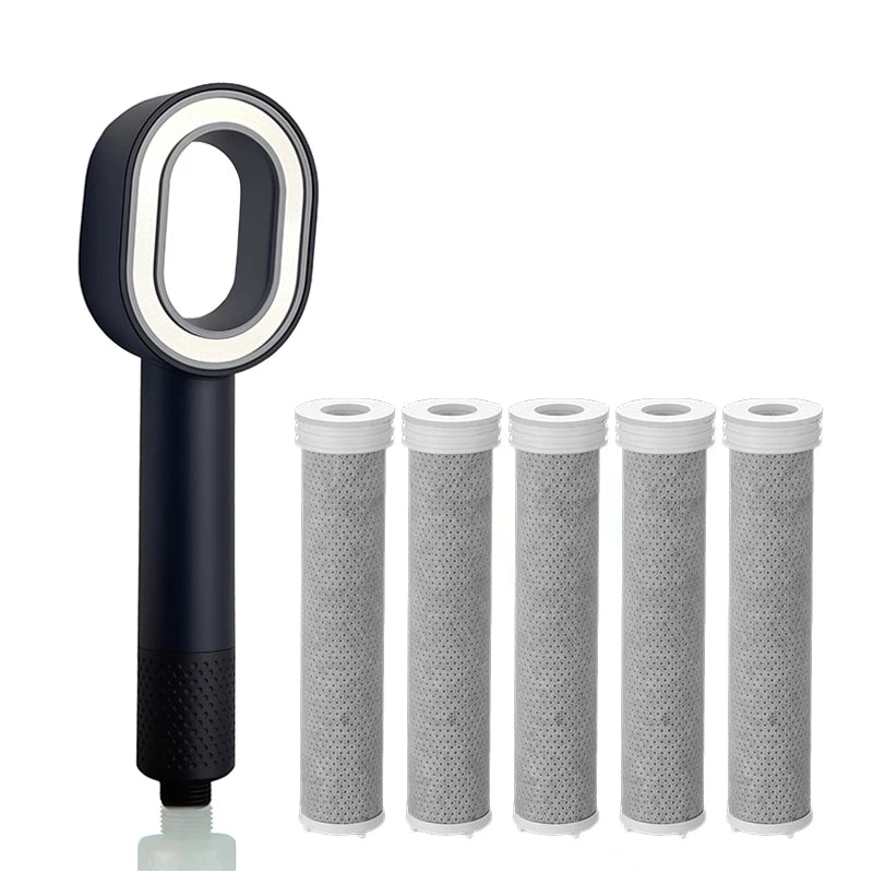 Filter Shower Head Beauty High Pressure Black Hand
