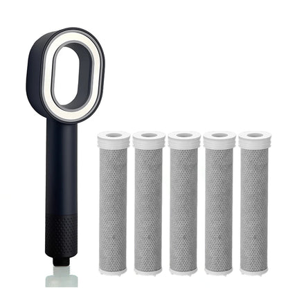 Filter Shower Head Beauty High Pressure Black Hand
