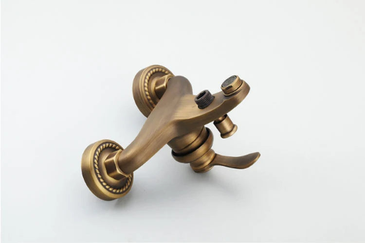 European Style Antique Retro Bathroom Shower Faucet Copper