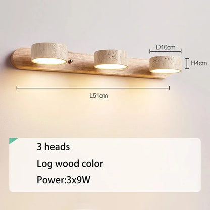 Rotatable Spanish Natural Limestone Round Led Wall Lamp