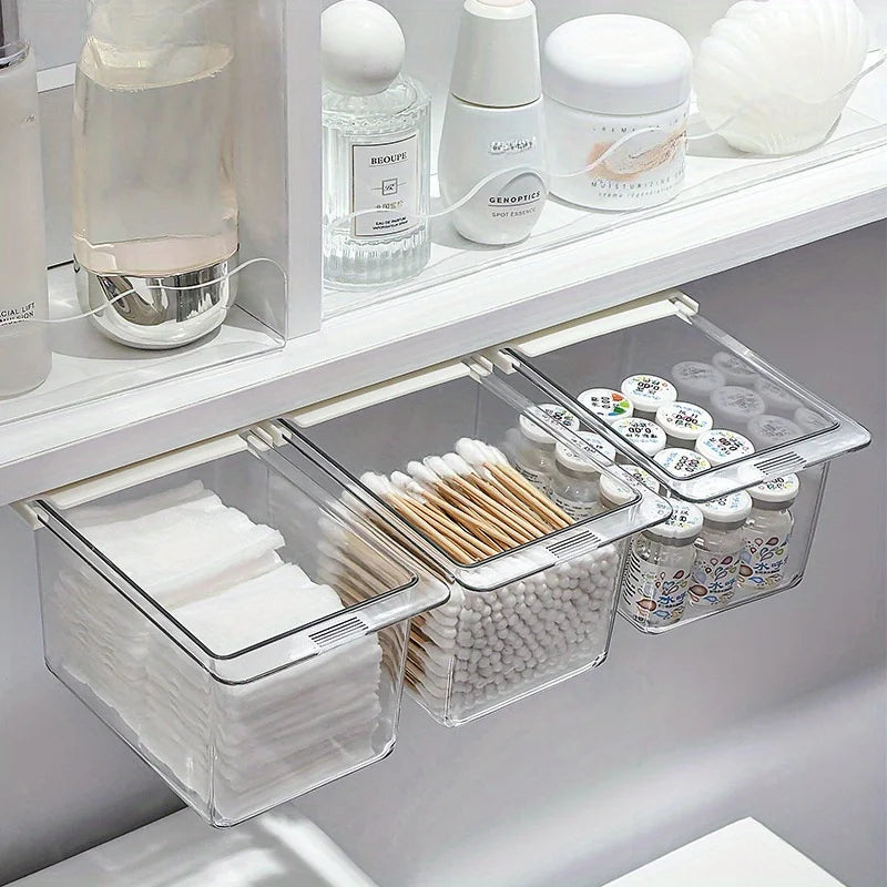 Transparent Bathroom Cotton Stick Makeup Cotton Bathroom Pull-Out