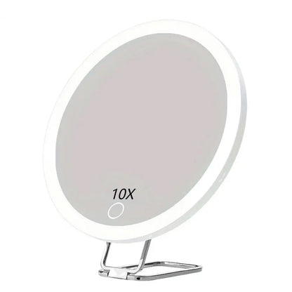 10/20/30x Magnifying Mirror Led Light Tweezers 360 Degrees