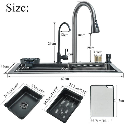 Slot Sink Faucet 304 Stainless Steel Large 60x45cm