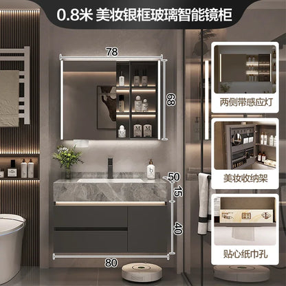 Paper Drawers Bathroom Cabinet Organizer Storage Mirror Toilet
