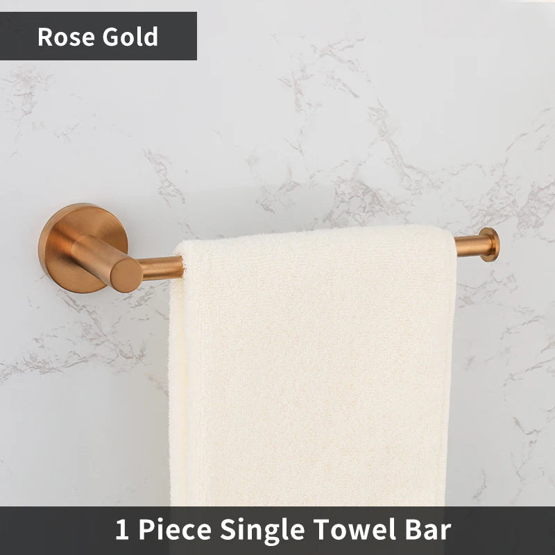Bathroom Hardware 304 Stainless Steel Rose Gold Towel