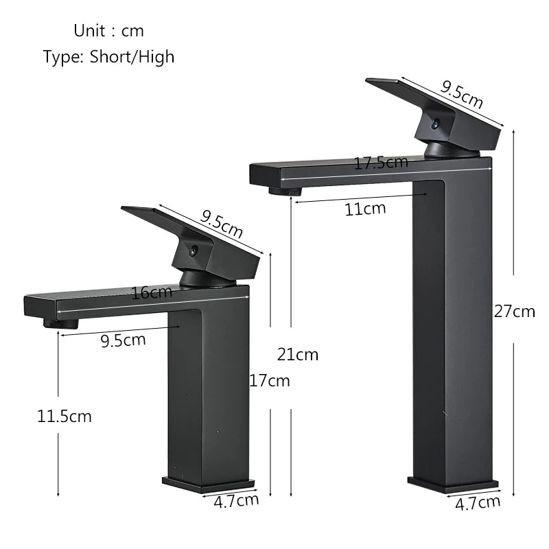 Stainless Steel Bathroom Faucet Deck Mount Basin Sink