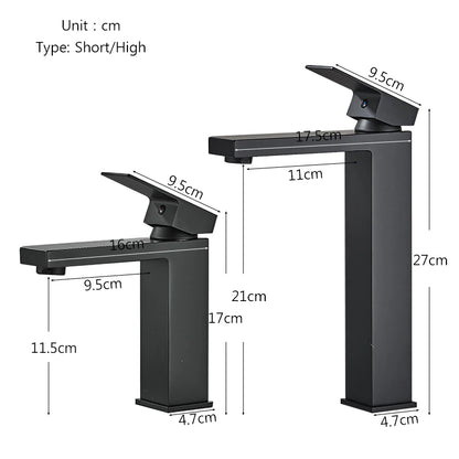 Stainless Steel Bathroom Faucet Deck Mount Basin Sink