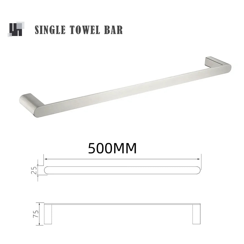 Bathroom Hardware Stainless Steel Bathroom Wall Mounted Towel