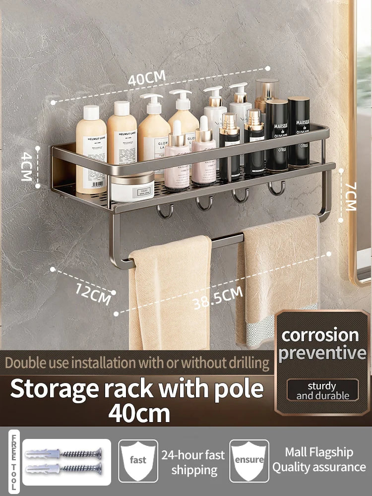 Bathroom Shelf Bathroom Towel Rack Shelves Wall Shower
