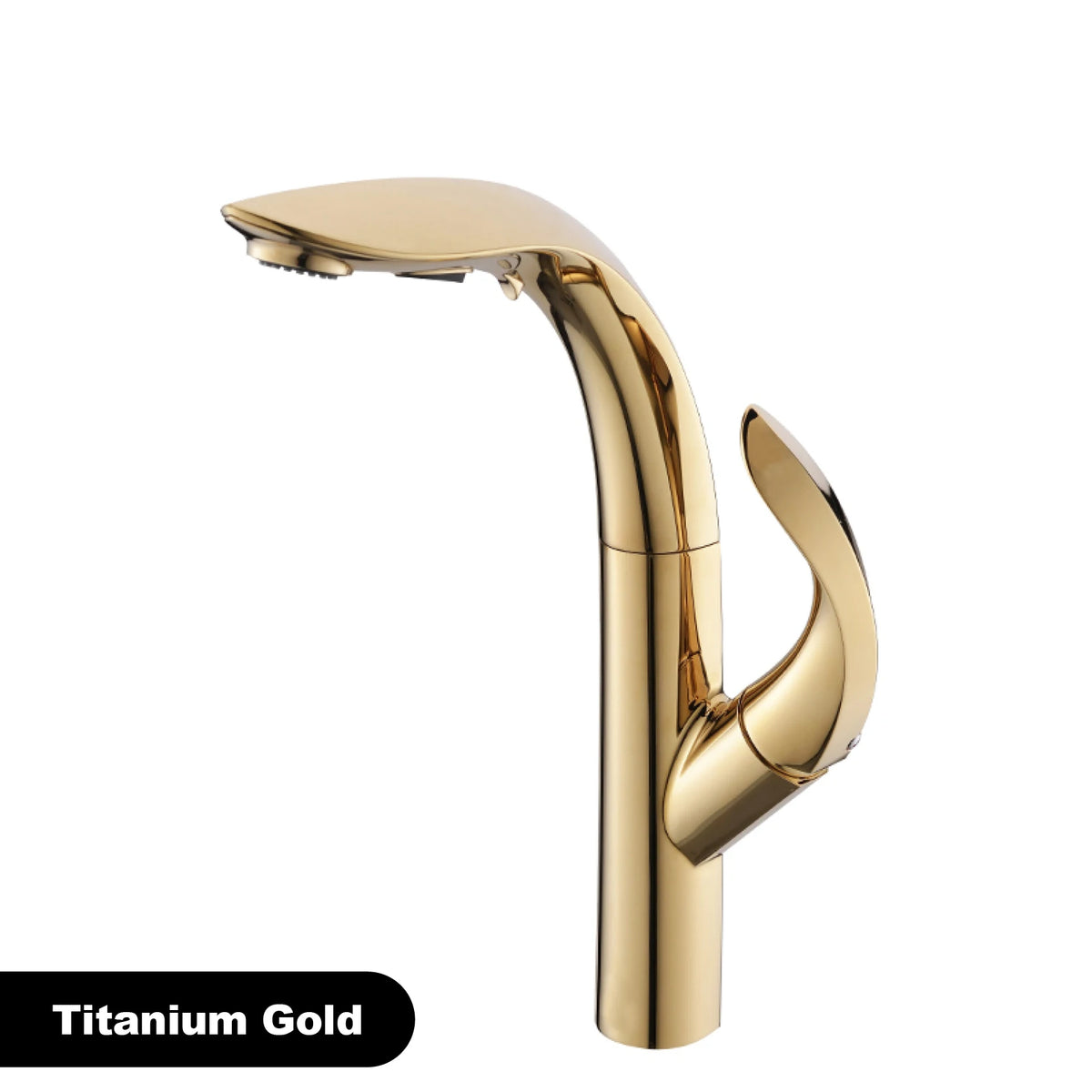 Luxury Brass Gold Touch Switch Faucet Pull-Out Design