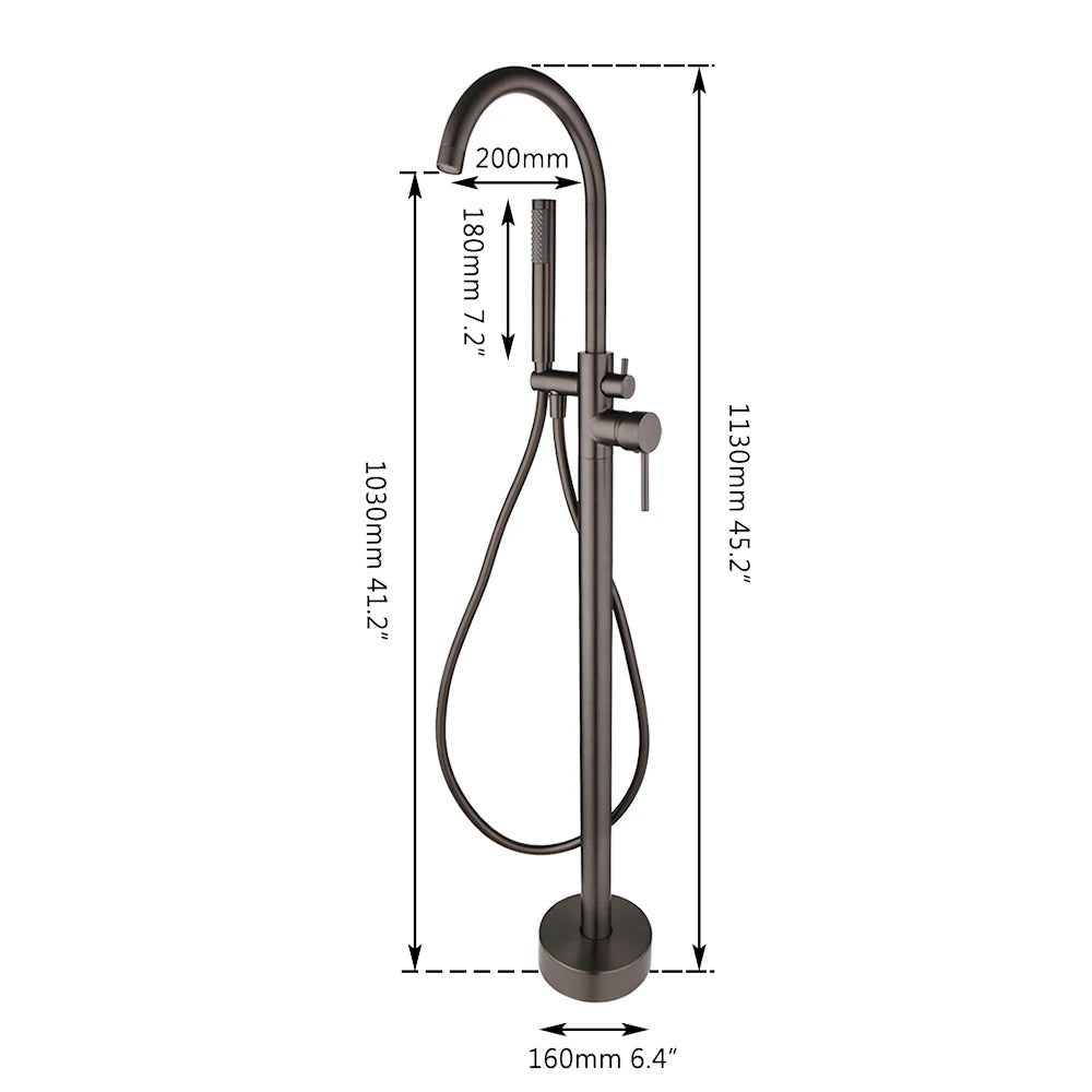Kemaidi Golden Plated Bathtub Filler Shower Roman Tub