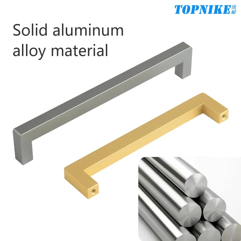 Square 500mm Extended Long Handle Wardrobe Door Handle