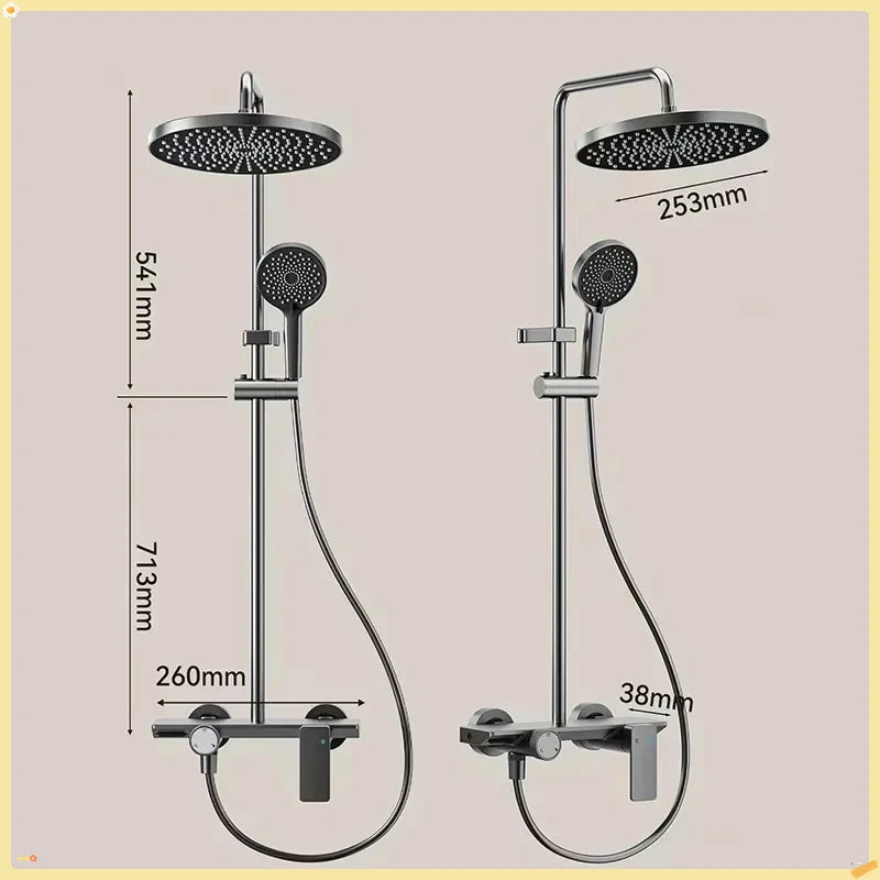 Grey Knob Type Three Ways Water Outlet Shower