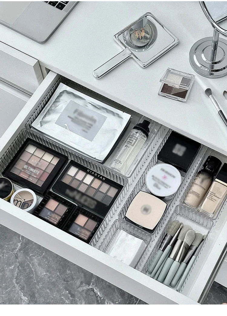 Clear Drawer Organizer Stackable Size Clear Makeup Drawer