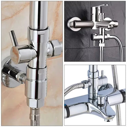 G1/2 Inch Three-Way Diverter Valve T-Type Adapter Converter