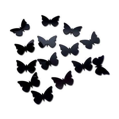 100pcs Small Butterflies Wall Mirror Sticker 3d Acrylic