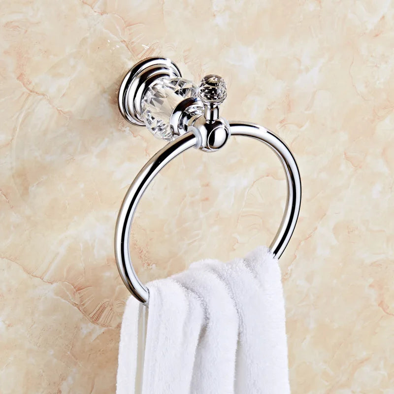 Luxury Crystal Silver Bathroom Chrome Polished Brass Bath