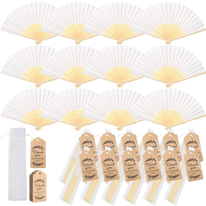 30-120pcs Wedding Hand Fans Folding Fans Guest Paper