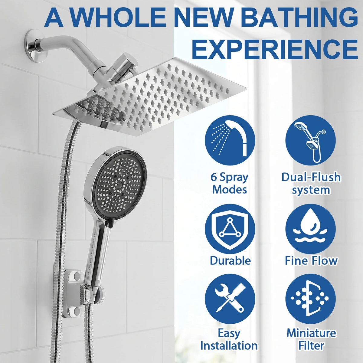 Shower Head Rain Shower Head Handheld Spray Combo