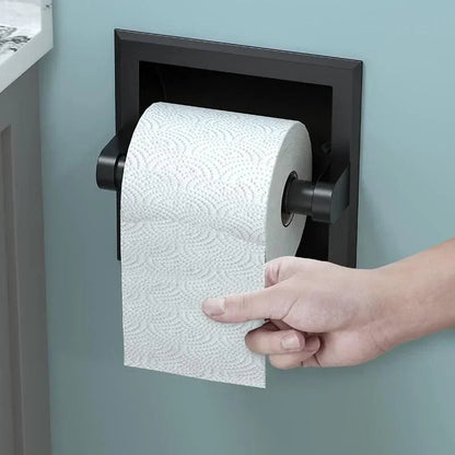 Black Metal Toilet Paper Holder Recessed Toilet Paper