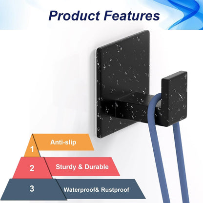 1-4pcs Strong Adhesive Wall Hook Sticker Hanging Coat
