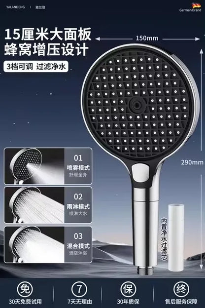15cm Big Panel High Pressure Shower Head Filter