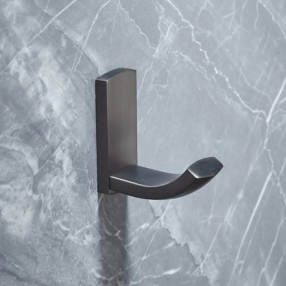 Gun Grey Brass Square Bathroom Bath Hardware Wall