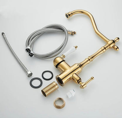 Brass Light Luxury Three-In-One Pure Water Faucet Sink
