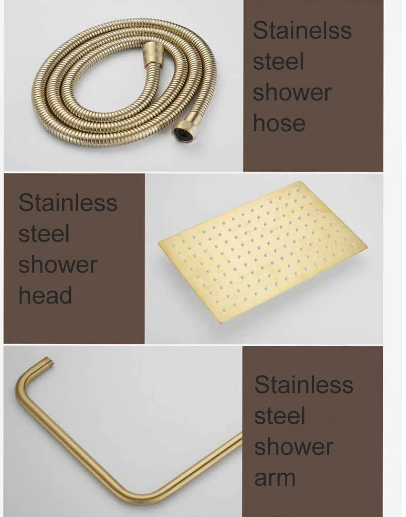 Cold Bathroom Shower Stainless Steel Bathroom Faucet System