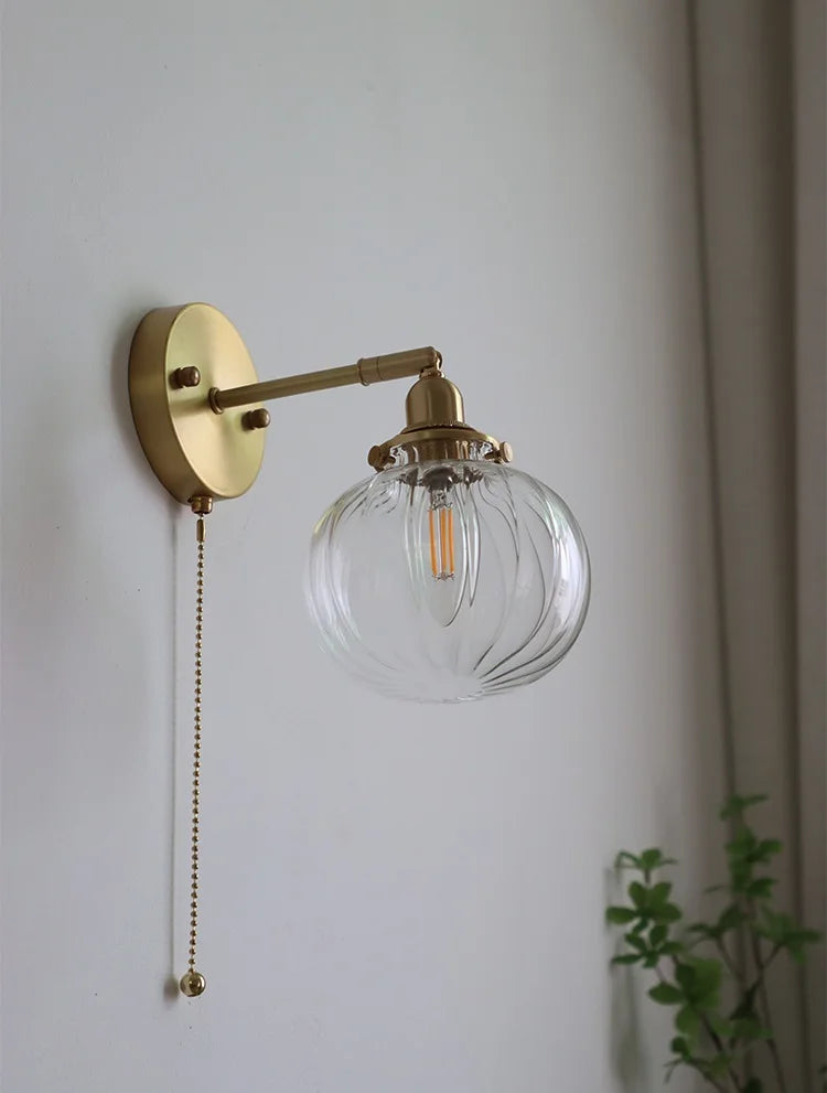 Iwhd Pull Chain Nordic Modern Wall Lamp Sconce