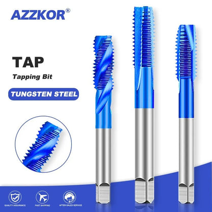 Azzkor Tip/Spiral/Straight Groove Tap M35 Cobalt Containing Blue