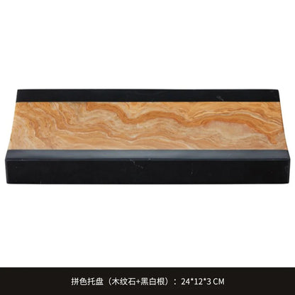 Nordic Color-Blocked Marble Lotion Bottle Aromatherapy Tray