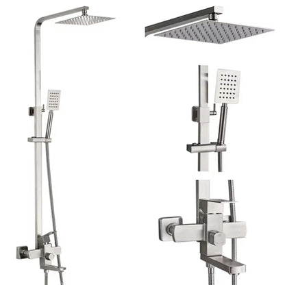 Black Luxury Bathroom Shower Faucet Wall Mounted Swivel