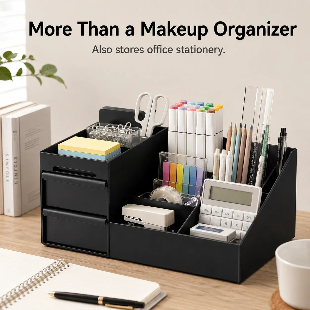 Desktop Makeup Organizer Box Drawers Small Items Jewelry
