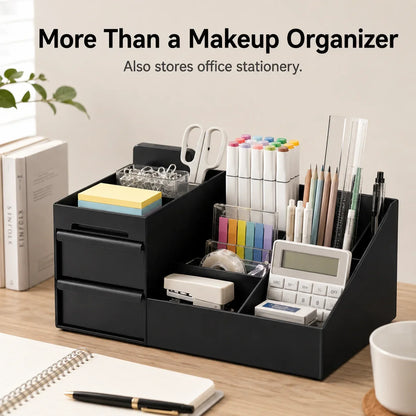 Desktop Makeup Organizer Box Drawers Small Items Jewelry