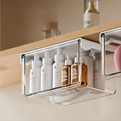 Transparent Pull-Out Storage Drawer No-Punching Installation