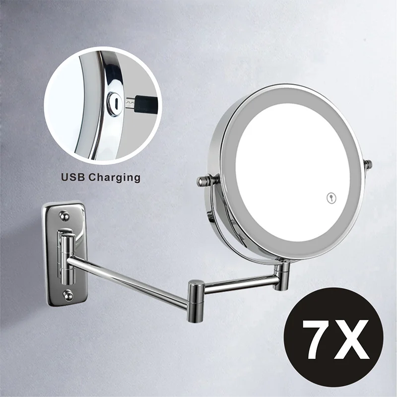 Folding Arm Extend Bathroom Mirror Led Light Inch