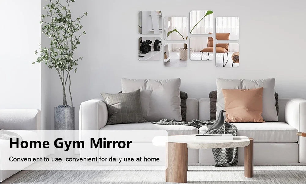 2mm Acrylic Mirror Wall Stickers Unbreakable Acrylic Full