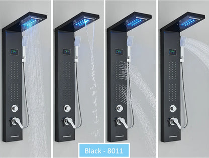 Led Shower Panel Tower System Rain Waterfall Shower