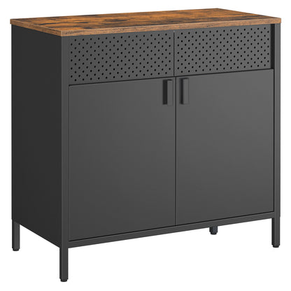 Sideboard Cupboard Double Door Cabinet Adjustable Floor Steel