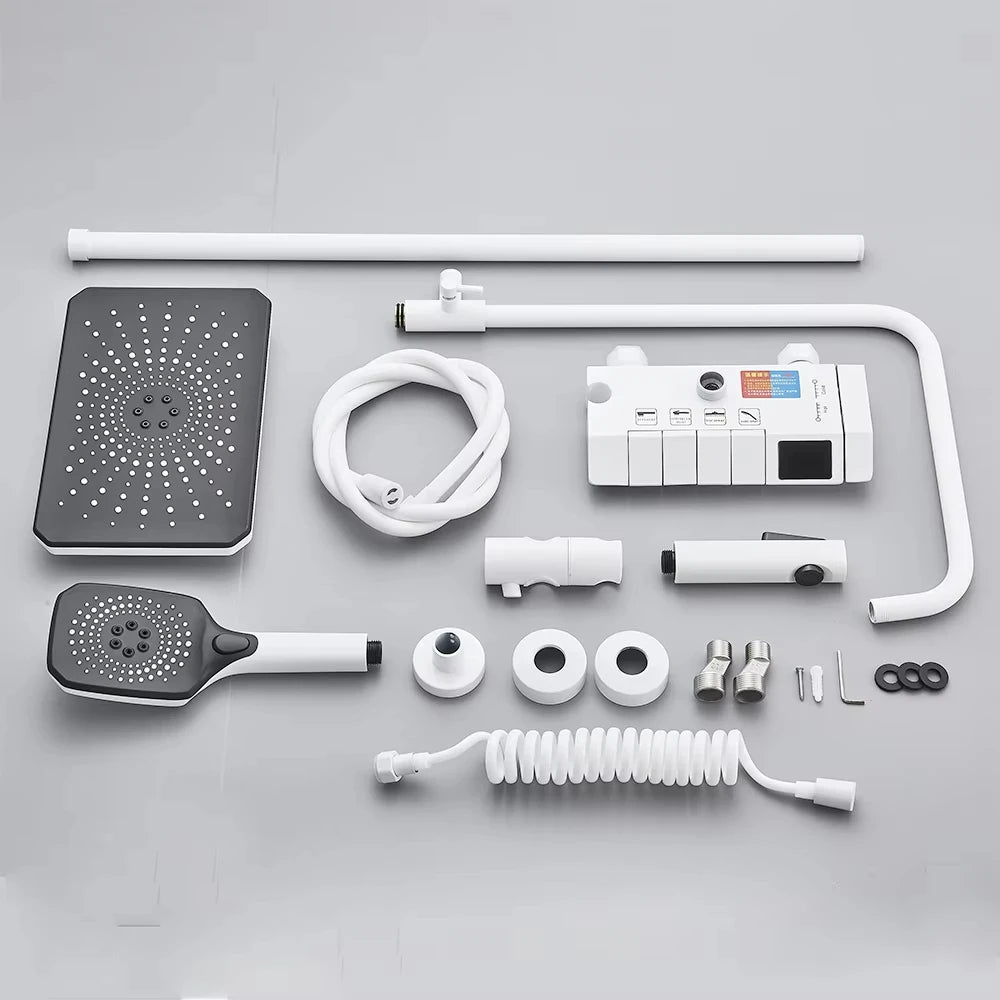 Bathroom Shower Faucet Shower Thermostat Digital Screen Water
