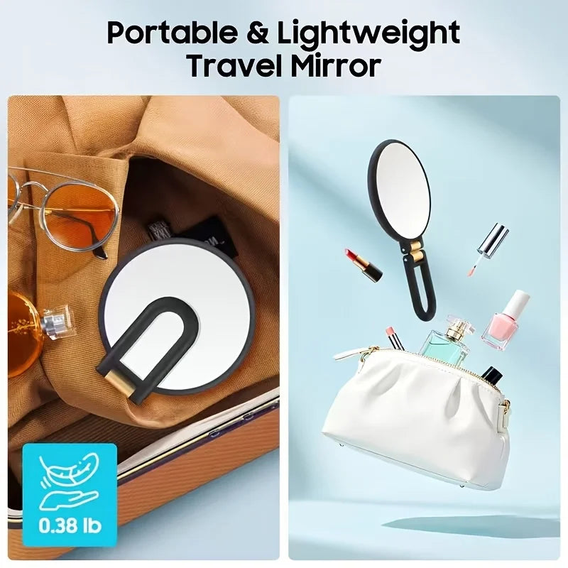 60x Double-Sided Handheld Magnifying Mirror 1x/80x Hd Makeup