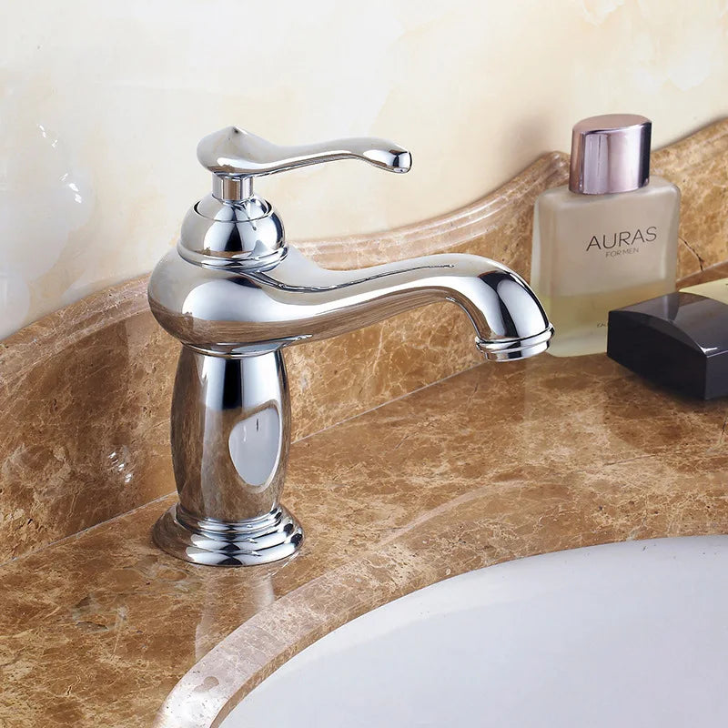 Luxury Europe Style Antique Gold Bathroom Basin Faucet