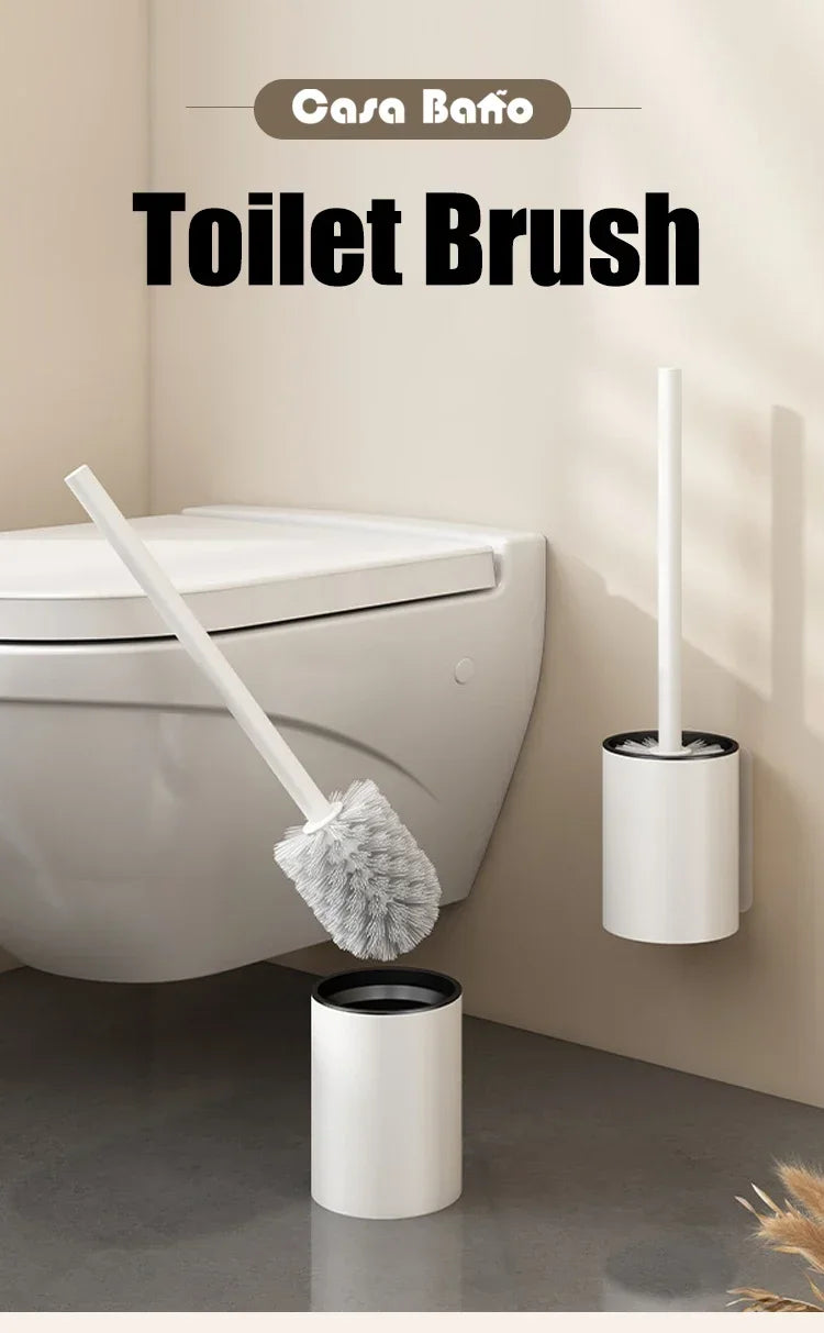 Bathroom Toilet Brush Holder Cleaning Space Aluminum Wall