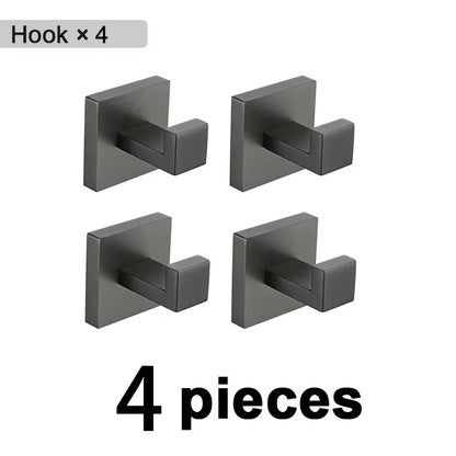 Gunmetal Stainless Steel Bathroom Accessorie Hardware Towel Rack