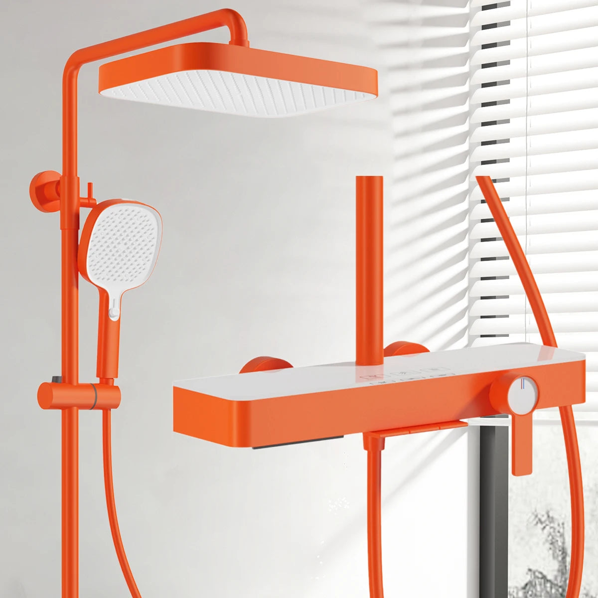 Pink Waterfall Piano Bathroom Shower 12 Inch Rainfall