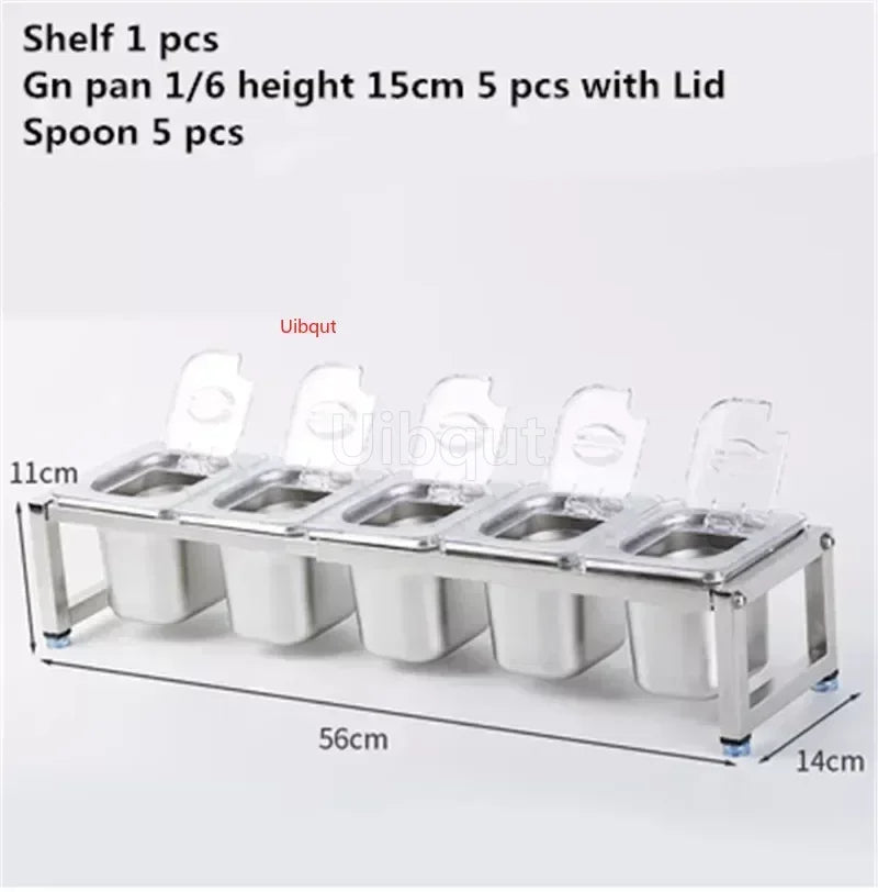 Stainless Steel Transparent Gn Pans Visible Food Exhibition