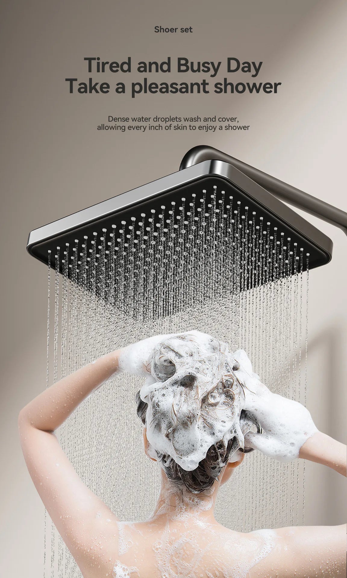 Bathroom Shower System Cold Water Rotary Knob Pressurize