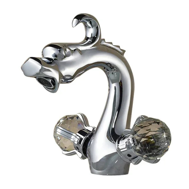 Zgrk Chinese Dragon Basin Faucet Bathroom Deck Mounted